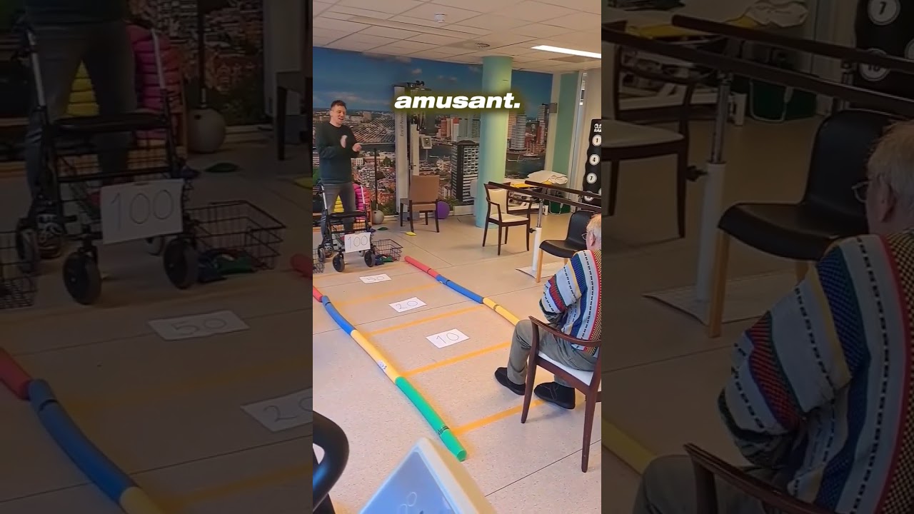 Il crée des jeux pour jouer avec les personnes âgées dans les maisons de retraite ❤️ #funny