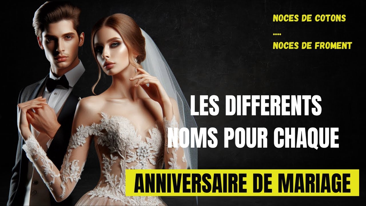 Noms Traditionnels pour Chaque Anniversaire de Mariage : De 1 à 100 Ans !