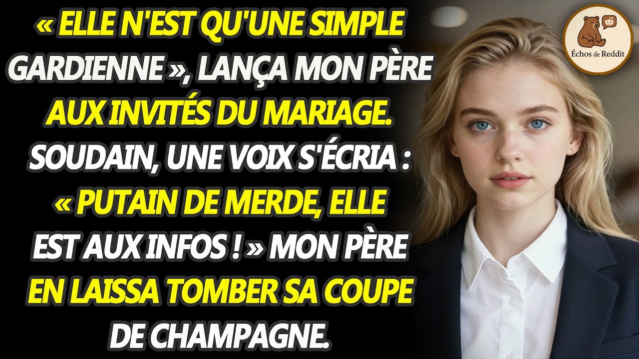 "Elle n'est qu'une agent de sécurité", a dit mon père aux invités du mariage. Puis ils m'ont vue aux