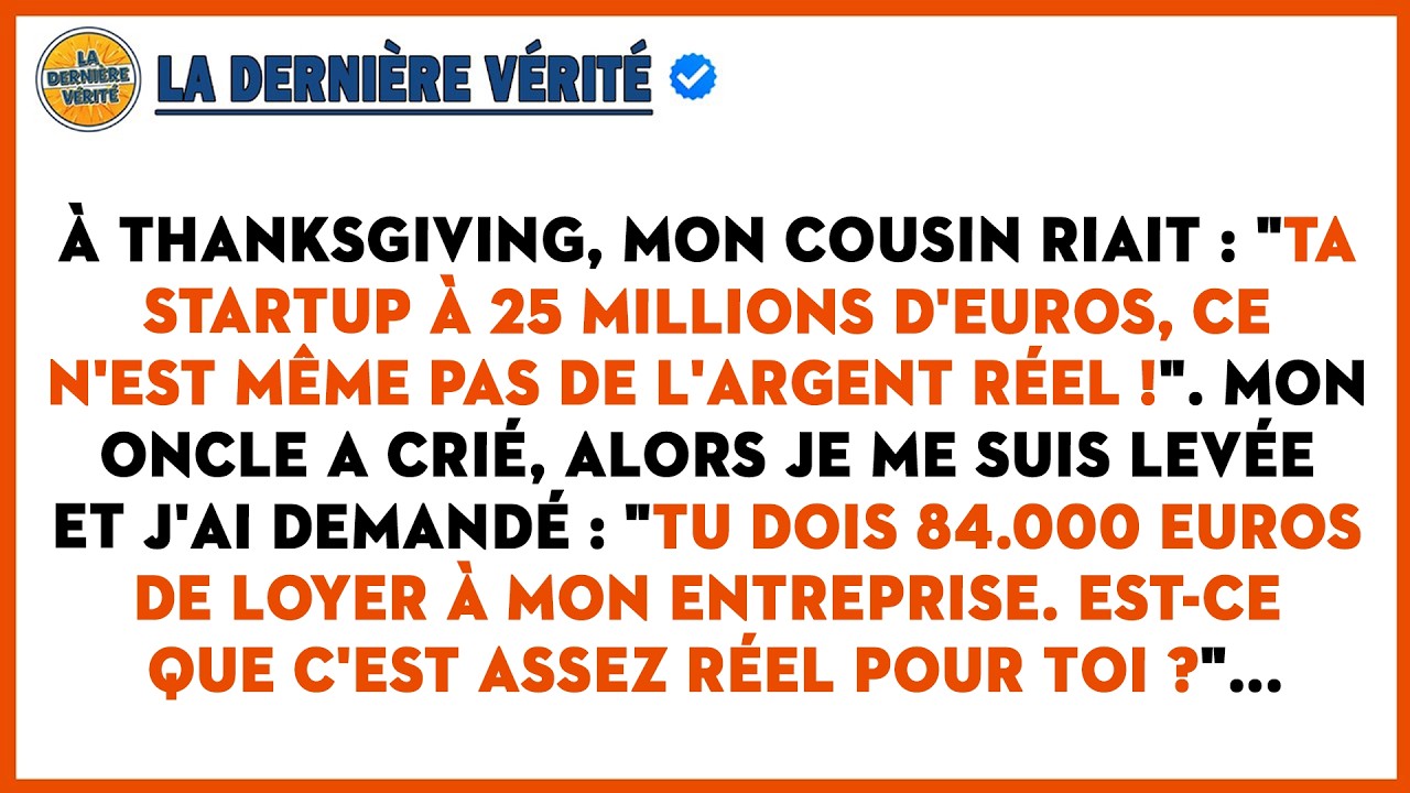 Mon Cousin S'est Moqué : "Tes 25 Millions D'euros Ne Sont Pas Réels !". Alors J'ai Dit: "Dans Ce Cas