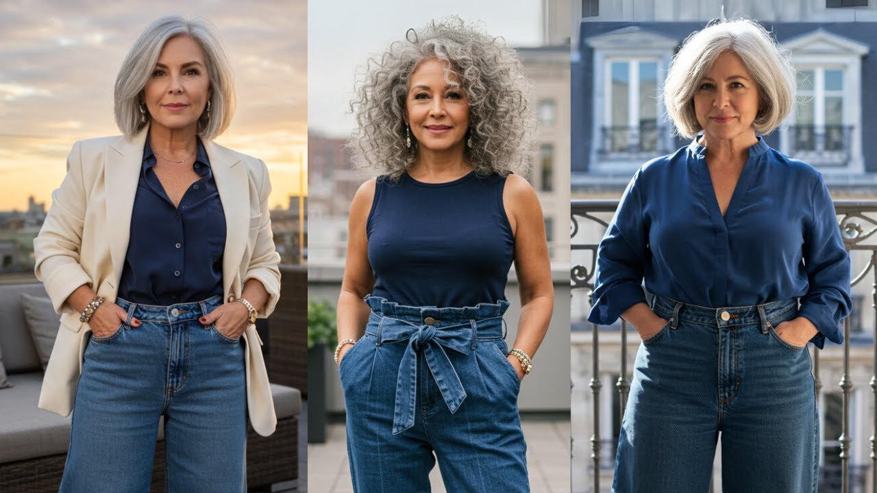 11 Idées De Tenues Élégantes Avec Un Jean Pour Les Femmes De Plus De 60 Ans.