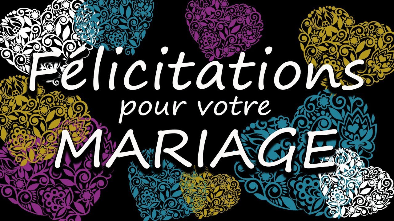 Félicitations mariage - Vœux de bonheur - animation dessin