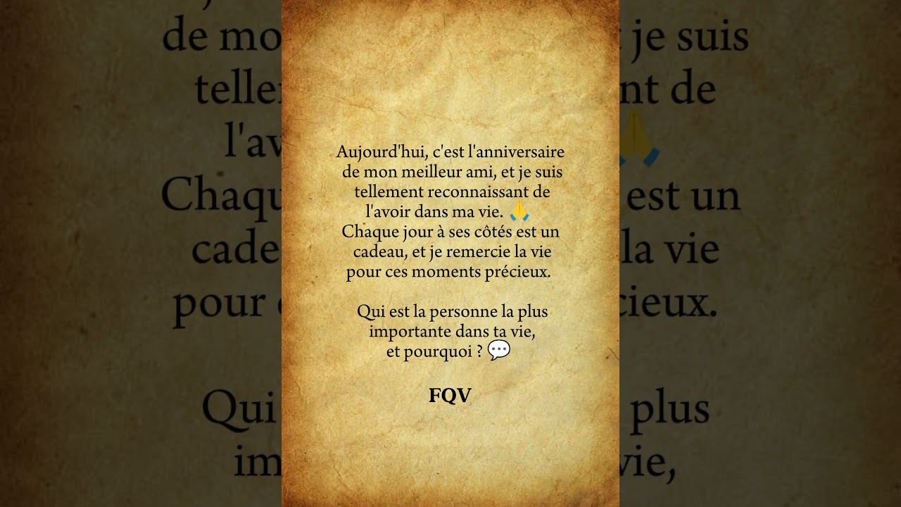 Joyeux anniversaire à ma meilleure amie... #motivation #citationsmotivantes #courts