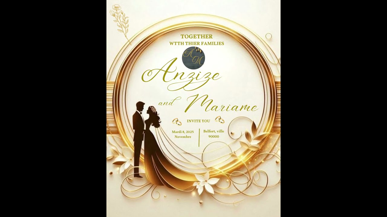 invitation de mariage #canva #2025