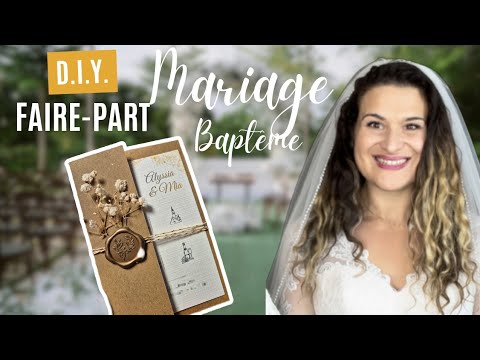 Invitation de MARIAGE à faire soi-même à petit prix / Faire-part Baptême DIY