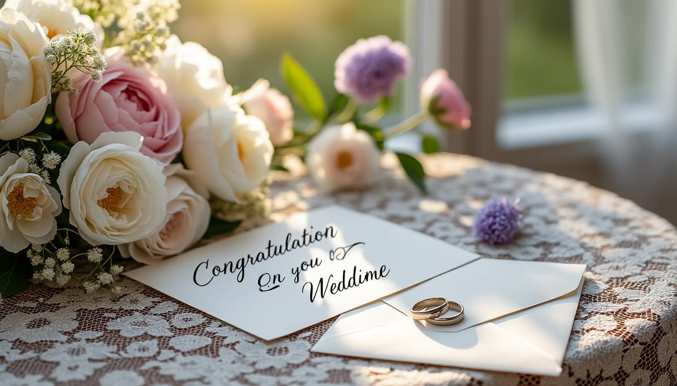 découvrez des exemples de messages de félicitations de mariage touchants à envoyer pour célébrer ce moment unique avec émotion et sincérité.